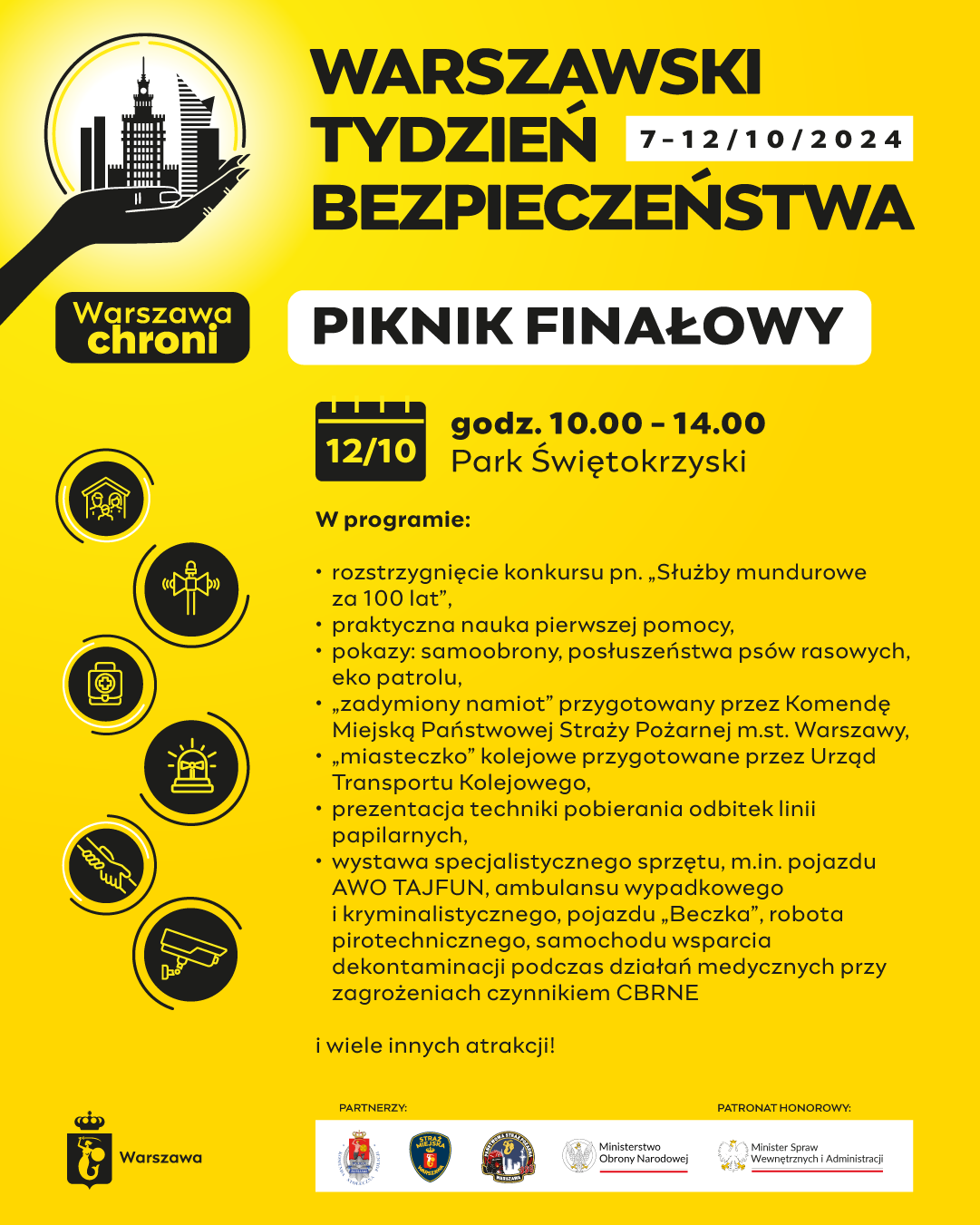 Program finałowego pikniku w Parku Świętokrzyskim